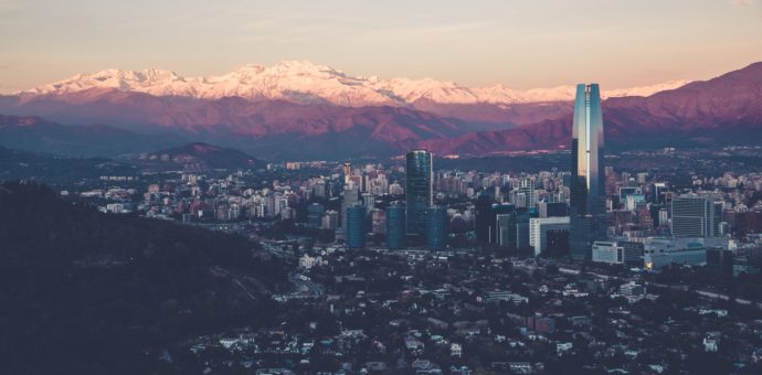 Landscape of Santiago, city of Chile